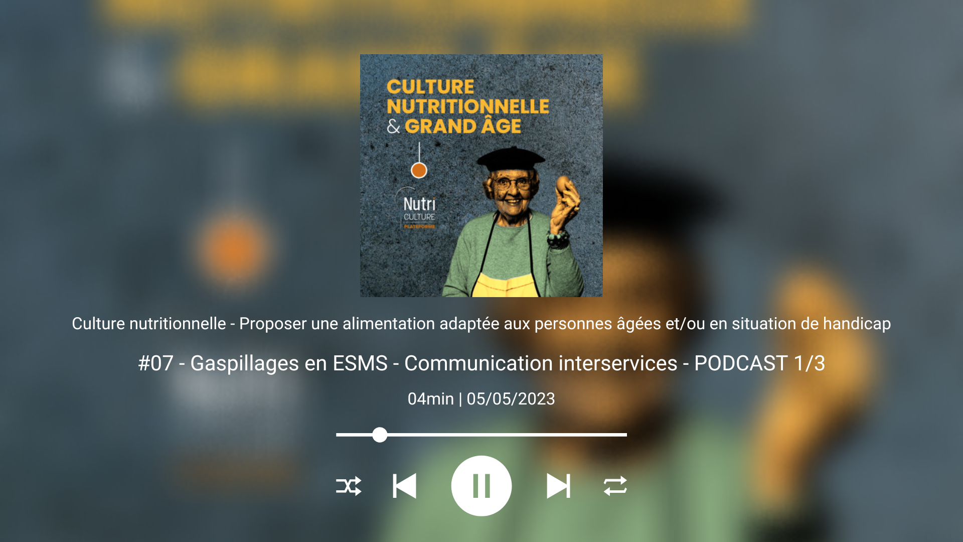 Culture nutritionnelle - Proposer une alimentation adaptée aux personnes âgées et/ou en situation de handicap